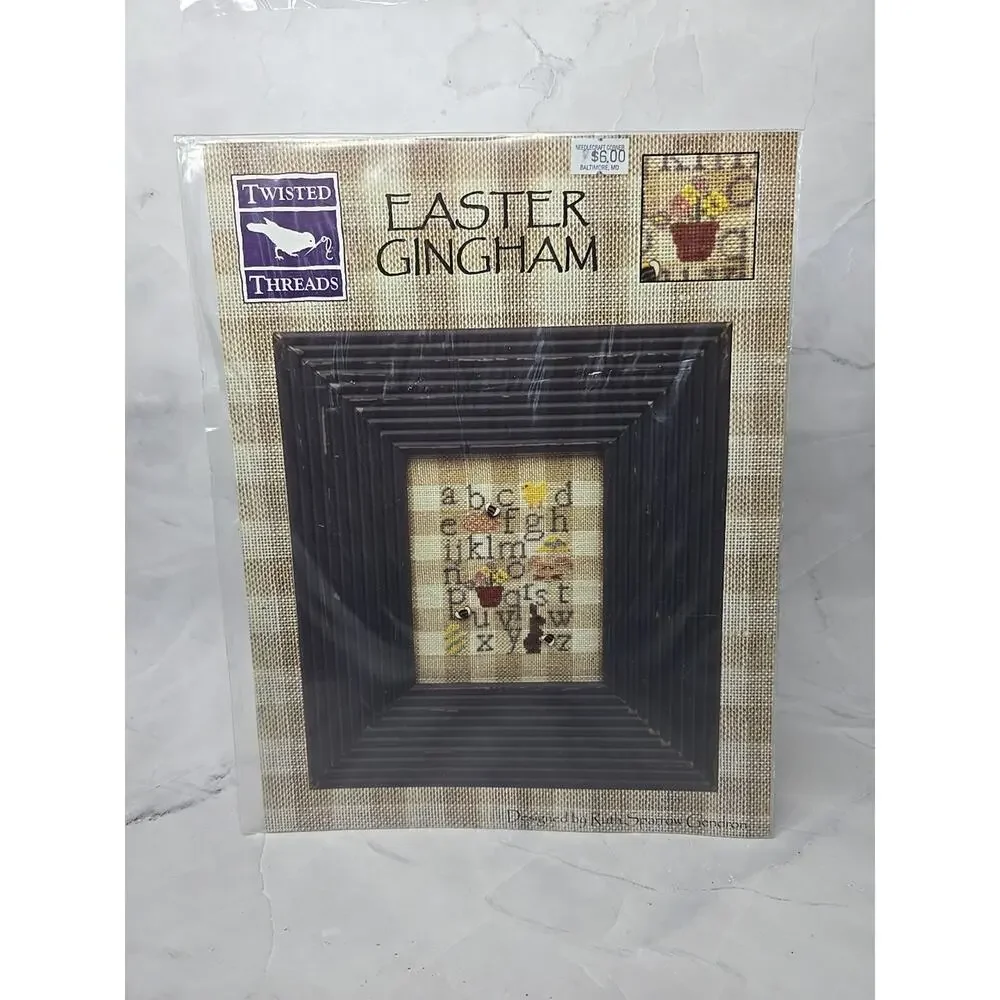 2005 Twisted Threads Cross Stitch Pattern ONLY Easter Gingham